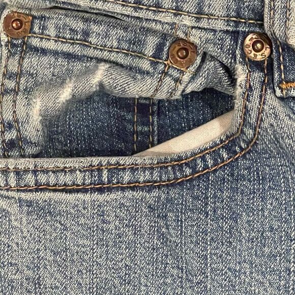 Levi’s Y2K Vintage 550 Relaxed Bootcut Batwing  Distressed Mom Jeans Size 6M - Picture 10 of 16